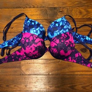 Bundle of 2 VS PINK TIE DYE BRAS 34C
